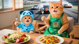 Mama Cat & Cute Kitten's Fun Day: Dress Up, Play & Learn! 🐱