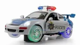 Kidsthrill Justice Team Police Car &ndash; Kids Bump And Go Action Toy Car &ndash; Bright Flashing Lights And Lo