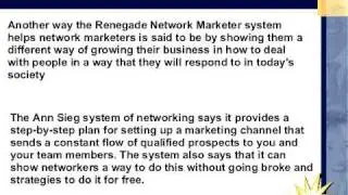 The Renegade Network Marketer Review1