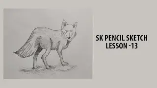 How to Draw a Fox - Step by Step Fox Drawing | SK #shorts #skacrylicpaintings