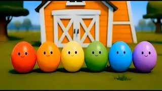 Learning Colours and Numbers Song | Colourful Eggs on the Farm | Pink Bob Nursery Rhymes