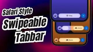 Safari Style Swipeable Tabbar Using SwiftUI | Custom Tabbar | Xcode 27