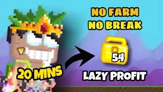 NEW PROFIT 2020! LAZY PROFIT NO FARM NO BREAK EASY GROWTOPIA