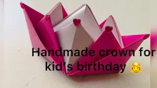 Paper crown 👑 diy #papercraft #5minutecrafts #easycrafting #diy #youtubevideo #youtube #viralvideo