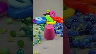 Glass Colorful Marbles &bull; Super Relaxing Rainbow Rolling ASMR (No Talking)  #asmr #satisfying