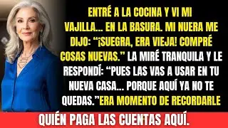 Mi nuera tiró mis platos a la basura y dijo “¡Eran viejos!” Lo que hice después la dejó sin palab