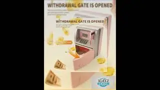 Pink Digital ATM Savings Bank for Kids - Electronic Piggy Bank with PIN & Card for Real Money