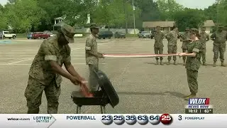 Junior ROTC cadets hold American flag retirement ceremony in Gulfport
