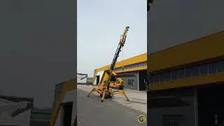 Can the spider crane go down the stairs by itself? #minicrane #spidercrane #glassinstall
