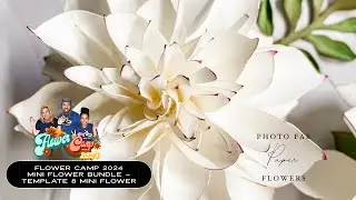 Flower Camp 2024 Day 5 | How to Make Template 8 Mini Flower | Paper Flower Tutorial