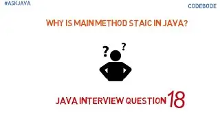 why is main method static in java? | Java Interview Questions and Answers | Ask Java | Code Bode