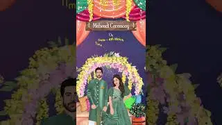 Mehndi Ceremony Invitation Template | Traditional + Modern Animated E-Card Design 2025 #mehndi
