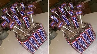 Dollar Tree Snickers Candy Bouquet!!!! DIY