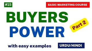 BARGAINING POWER OF BUYERS (part II) &hellip;TASK ENVIRONEMENT/INDUSTRY...5 FORCES MODEL...URDU/HINDI