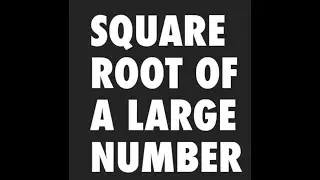 How to find square root of a four digit number