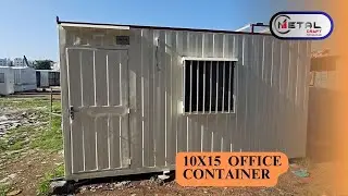 10x15 Office Cabin with Toilet | Portable Office with Washroom | Metal Craft Portable Cabin