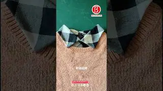 How to make fake collar Add a fake collar to a low-necked sweater