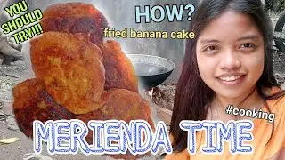 home-made Fried Banana Cake for our Merienda #easy || cooking at home with my mama