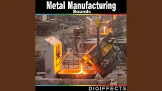 Steel Mill Blast Furnace and Pouring Molten Metal