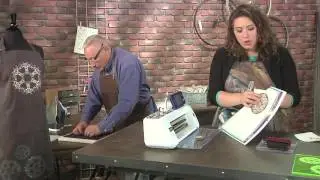 Joe Rotella uses computer design and cutting technology to create an apron on Make It Artsy (111-2)