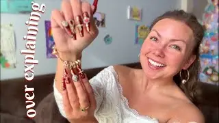 asmr/ over-explaining my new JEWELRY✨😍 (+ telling your fortune🍓) *LONG NAILS*