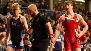 U17 Daniel Gurbovic (CZE) vs Richard Breitenbach (GER) 71kg. Freestyle boys wrestling.