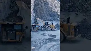 👷 Power Team: CAT 990K & 775G im Steinbruch, 2025.