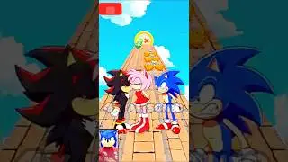 Sonic Vs Shadow New Kiss Run Epic Funny Challenge!#sonic #shadow #shorts #shortfeed #shortsvideo