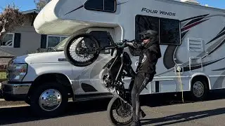 Van life, Day 1 Learning COASTER WHEELIE on a SURRON