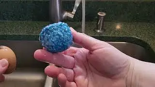 Easy Way to Clean Chicken Eggs with a hand crocheted egg scrubber