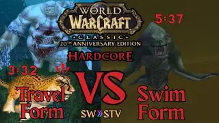 Stormwind to STV | Hardcore WoW Travel Form vs Swim | Whats Faster?