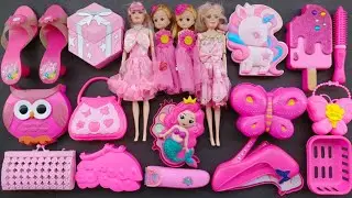 5 minutes satisfying unboxing with cute pink barbie doll makeup toys collection | ASMR | Review Toys