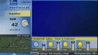 Weatherscan - EDT to EST time change glitch and reboot - 1:59 AM EDT/1:05 AM EST 11/6/2011