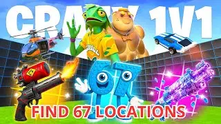 CRAZY 1V1 FFA ALL GUNS & RIDES MAP FORTNITE CREATIVE  Hozzy - HOW TO FIND 67 / ALL SECRETS LOCATIONS