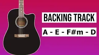 Easy Beginner Rhythm Guitar Backing Track Jam in A Major (75 BPM)