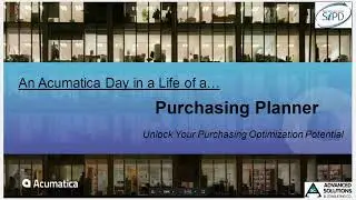 Day in the Life Series: Acumatica ERP; Replenishment