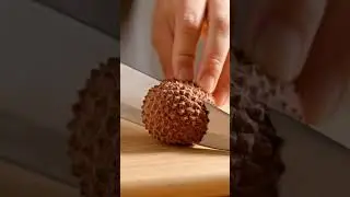 Velvet-Mousse Lychee ASMR Slice &mdash; Plush Macro Cut #ASMR #VelvetMousse #Lychee