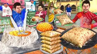 Pillow Egg Milk Paratha Street Food Deaf and Dumb Man Cooking Hindi Kahaniya Hindi Moral Stories
