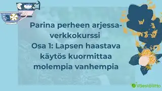 Osa 1: Lapsen haastava k&auml;yt&ouml;s kuormittaa molempia vanhempia