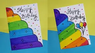 2 Easy And Beautiful Birthday Card Idea/How to make birthday card with paper/Handmade greeting card