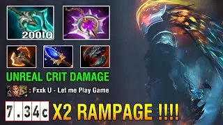 X2 RAMPAGE!!! 1 VS 5 [Phantom Assassin] Hard Carry Disperser Build Counter All Slow Move Speed Dota2