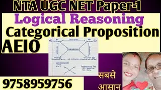 Categorical Proposition, AEIO Formula, logical reasoning, bta ugc net, 
