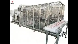 #wipemachine #flowpackmachine #wetwipemachine High speed single piece wet wipe making machine