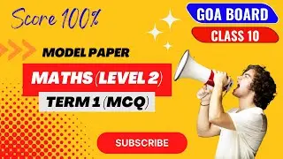Goa Board | MCQ Maths Model Paper 2022 | Term 1 | Level 2