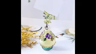 Refillable Decorative Glass Perfume Bottle w/Fancy Retro Frosted Design - Vintage Perfume Bottle