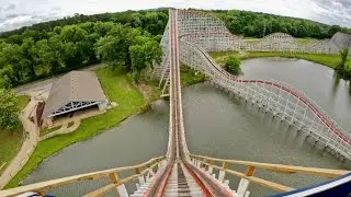 Great American Scream Machine WOODEN Roller Coaster 4K POV! | Six Flags Over Georgia [No Copyright]