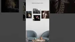 Experience Wildlife in 3D &ndash; Elephant, Giraffe, Bear & More | Lenticular Wall Art