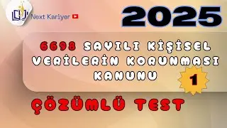 🔥 2025 yılı 6698 Sayılı Kişisel Verilerin Korunması Kanunu ÇÖZÜMLÜ TEST -1
