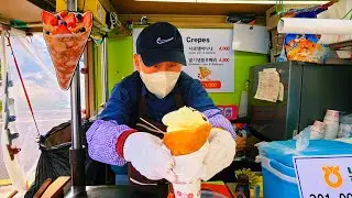 하루 4시간만에 완판?! 동대문 크레페 | 할아버지 오래오래 건강하세요 | 한국 길거리 음식