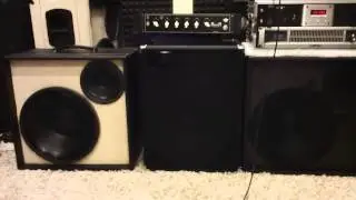 Bergantino NV115, JGR 15-8 Vintage-Hifi, and JGR 15-8 Rock cab comparison